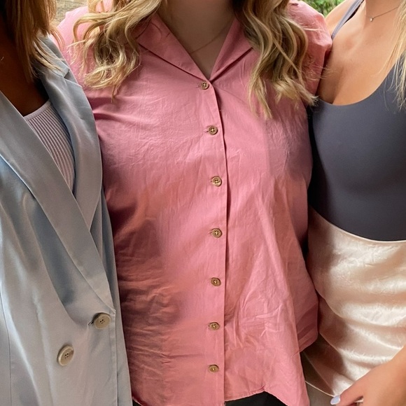 Free People Pink Buttondown Long Sleeve - NWOT - Picture 3 of 3